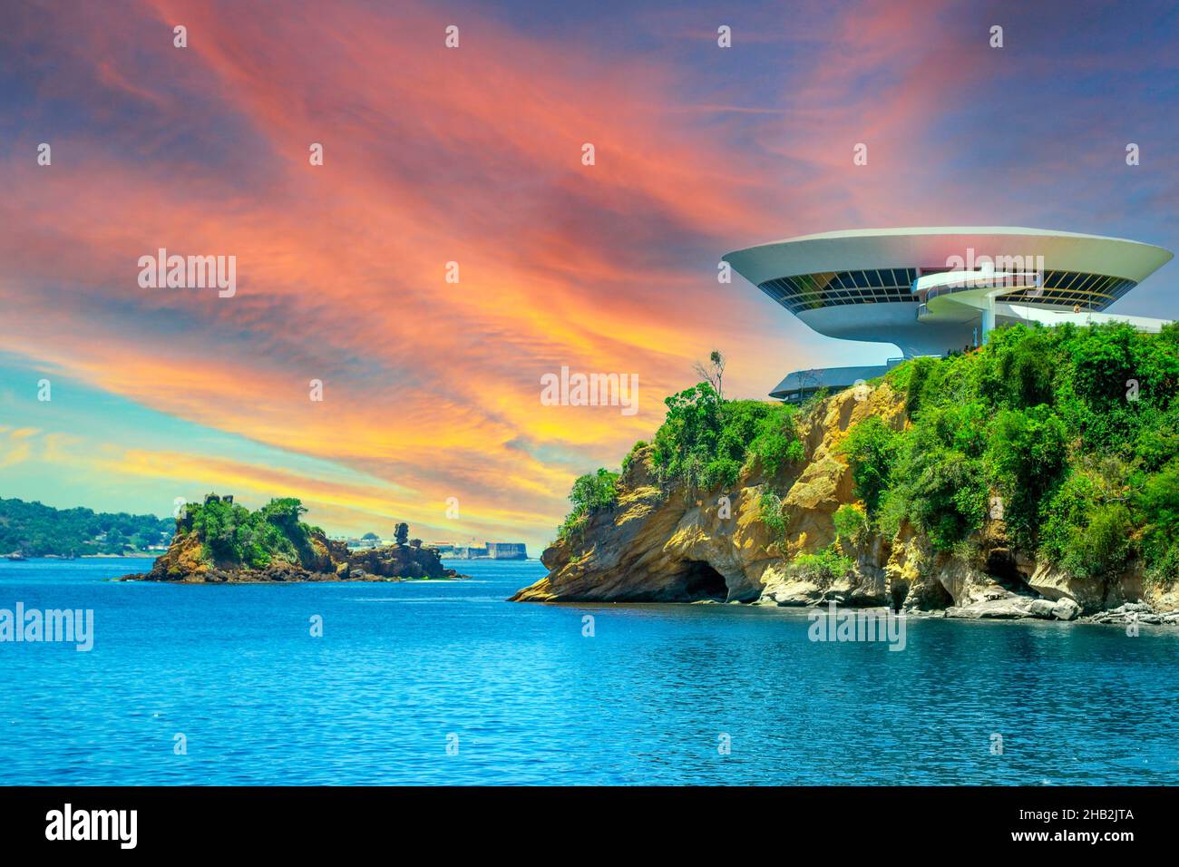Niteroi Museum of Contemporary Art, Brazil Stock Photo