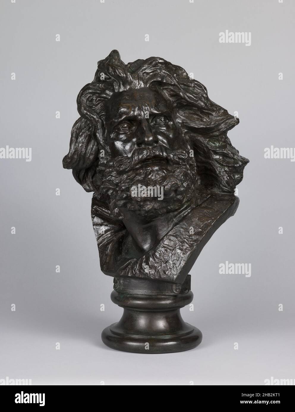 Head of a Gaul, François Rude, French, 1784–1855, c.1833–35, Bronze, Metalwork, sculpture, 24 1/2 x 12 3/4 x 12 1/4 in. (62.2 x 32.4 x 31.1 cm Stock Photo