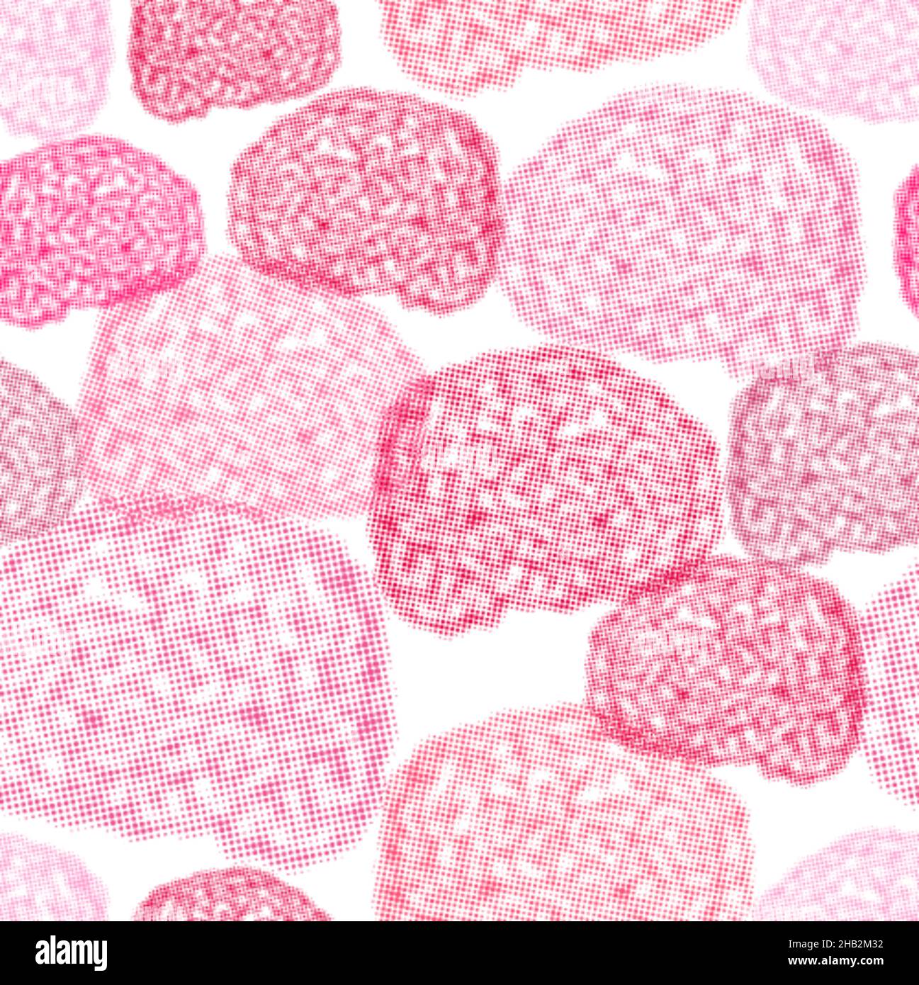 Brain halftone pattern seamless. Brains Pointillism background Stock Vector