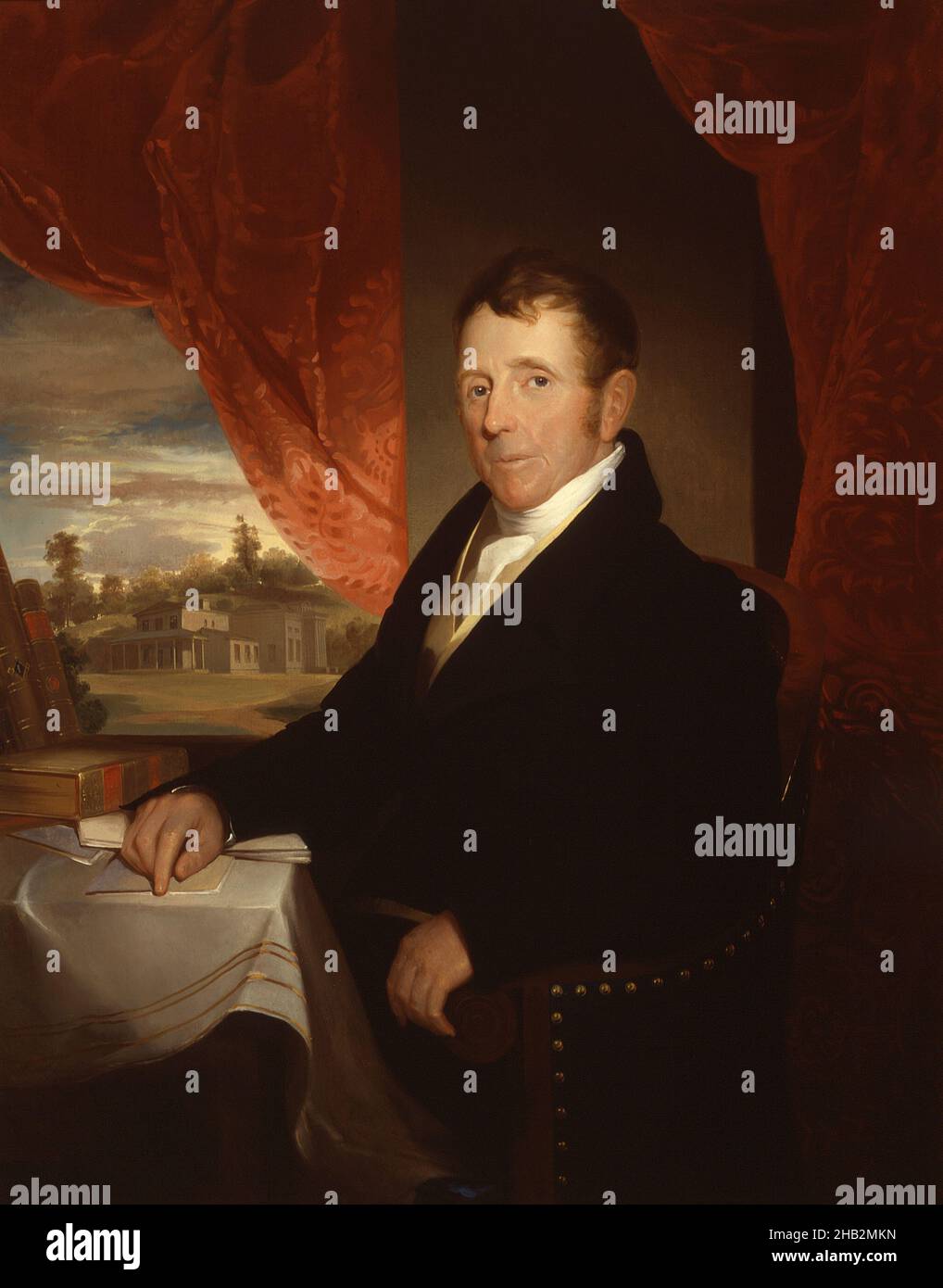 George Clarke, Samuel Finley Breese Morse, American, 1791–1872, 1829, Oil on canvas, Made in New York, New York, United States, North and Central America, New York, United States, North and Central America, Paintings, 43 1/8 x 34 3/4 in. (109.5 x 88.3 cm Stock Photo