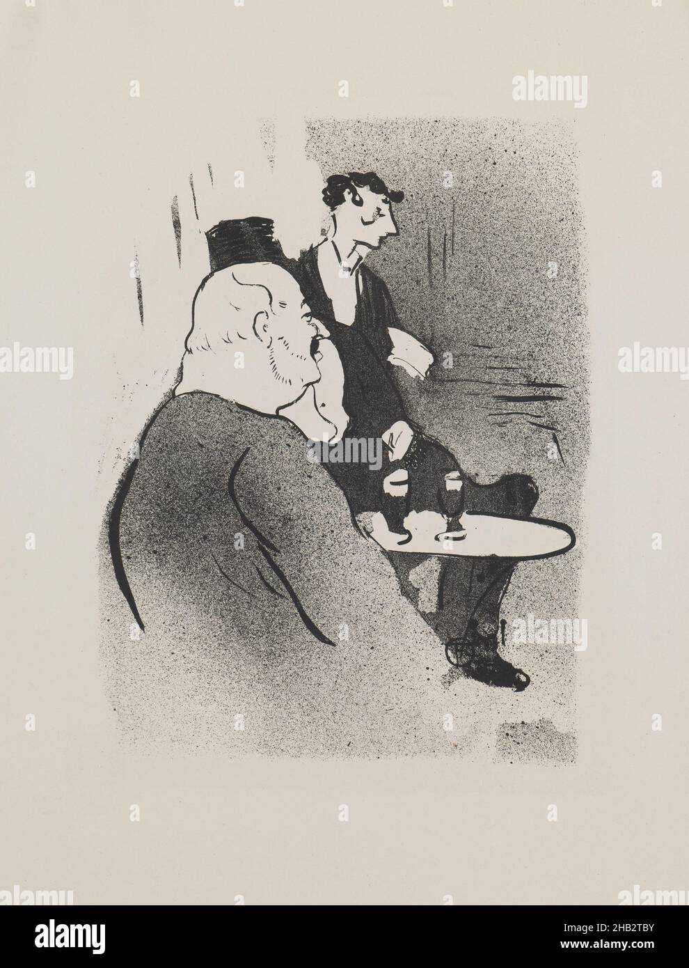 Ducarre aux Ambassadeurs, from the series 'Café Concert', Henri de Toulouse-Lautrec, French, 1864–1901, 1893, Lithograph, Made in Paris, Île-de-France, France, Europe, Prints, image: 10 1/8 × 7 5/8 in. (25.7 × 19.4 cm Stock Photo