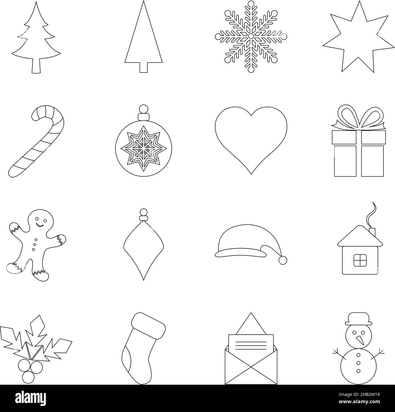 Christmas icons, vector illustration Stock Vector