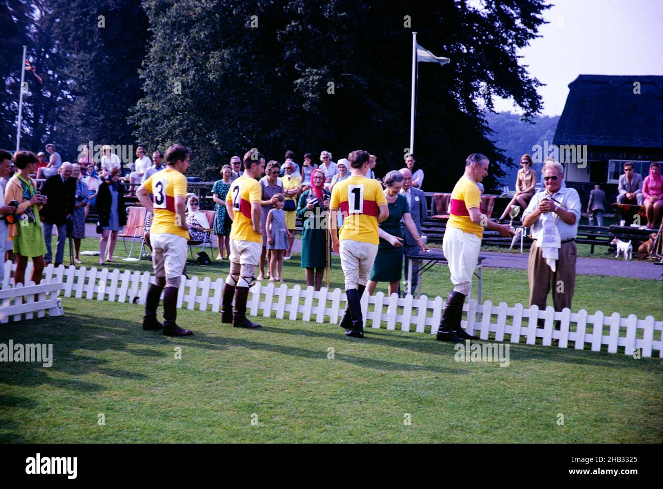 Prize giving presentation event at polo match Cirencester, Gloucestershire, England, UK 1967 Stock Photo