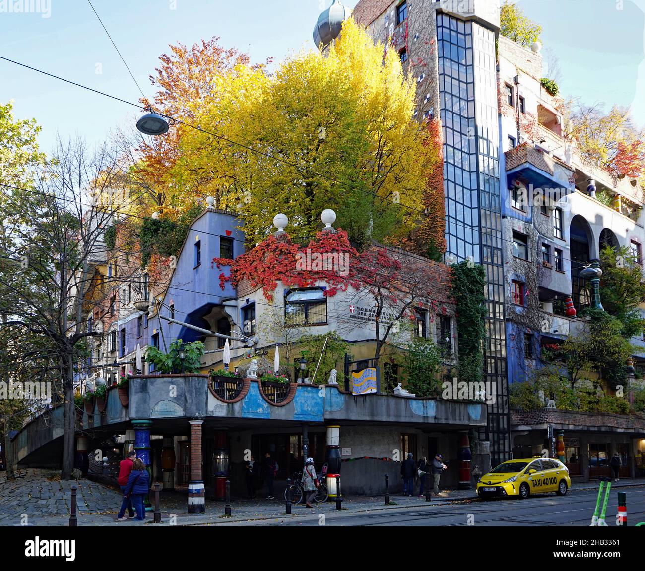 Hundertwasser  Building in Vienna in October Stock Photo