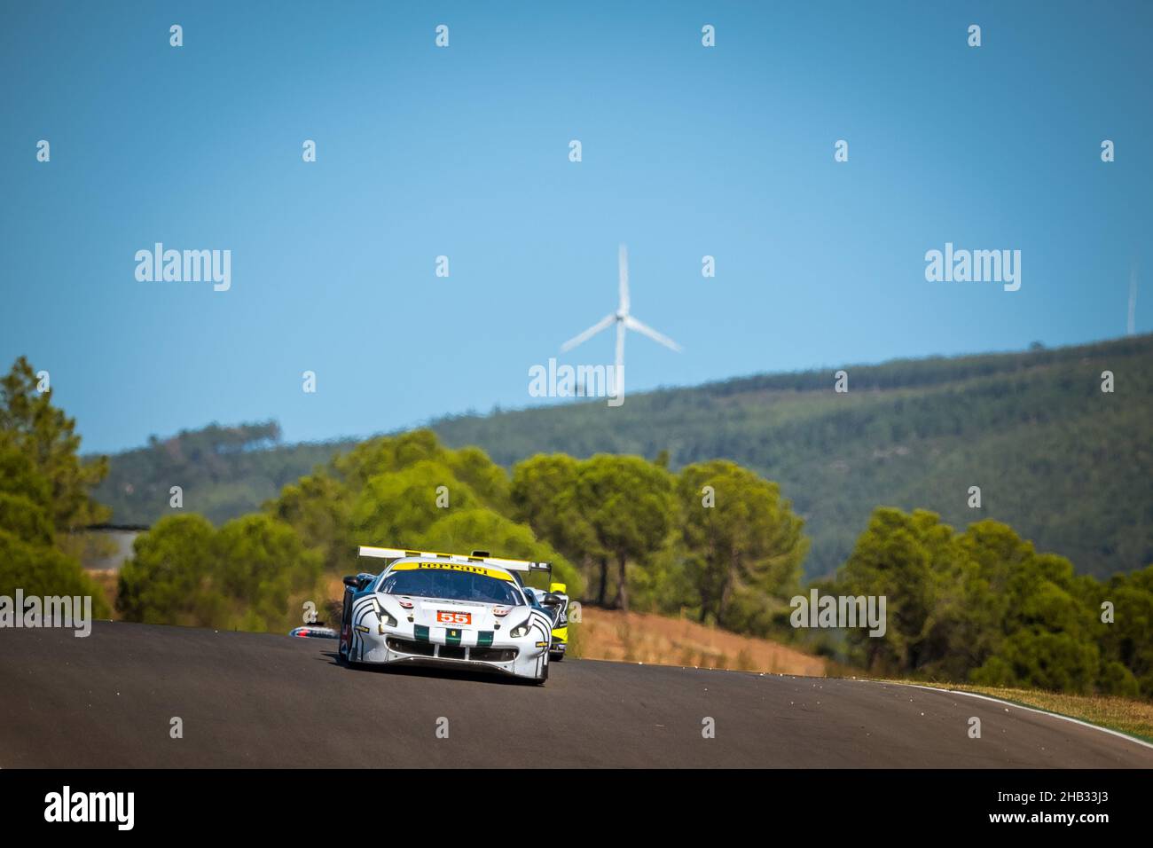 #55, SPIRIT OF RACE, CHE, Ferrari 488 GTE EVO, Duncan Cameron (GBR), Matthew Griffin (IRL), David Perel (ZAF) 2021 European Le Mans Series, Portimao, Stock Photo