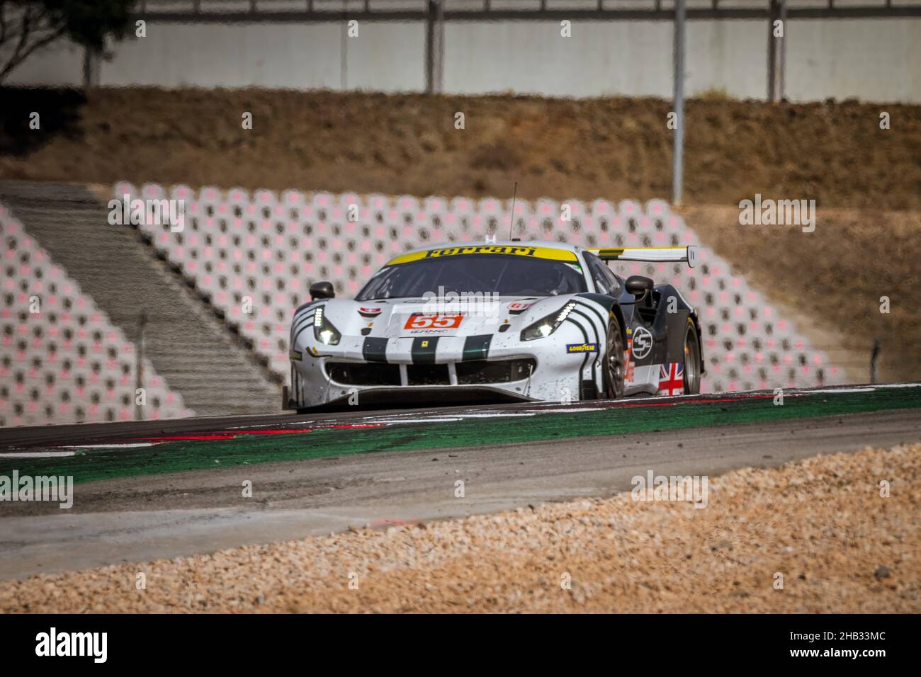 #55, SPIRIT OF RACE, CHE, Ferrari 488 GTE EVO, Duncan Cameron (GBR), Matthew Griffin (IRL), David Perel (ZAF) 2021 European Le Mans Series, Portimao, Stock Photo