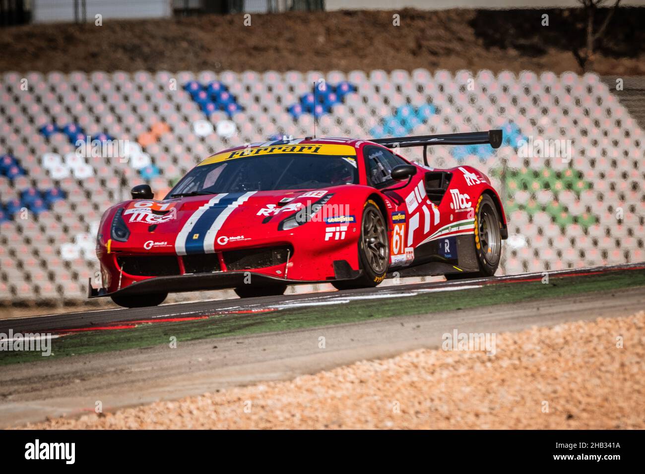 #61, AF CORSE, ITA, Ferrari 488 GTE EVO, Franck Dezoteux (FRA), Pierre Ragues (FRA), Côme Ledogar (FRA) 2021 European Le Mans Series, Portimao, Portug Stock Photo