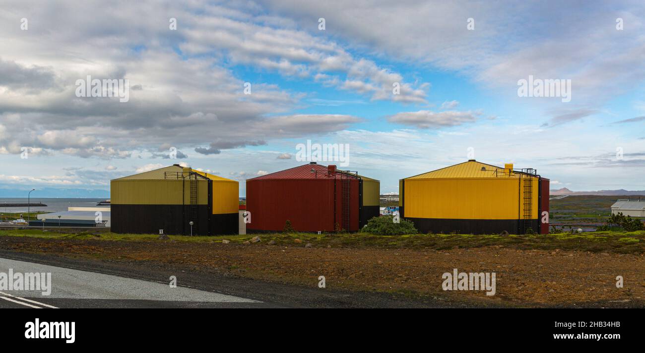 Iceland Water Steam Refinery. For heating up homes Stock Photo Alamy