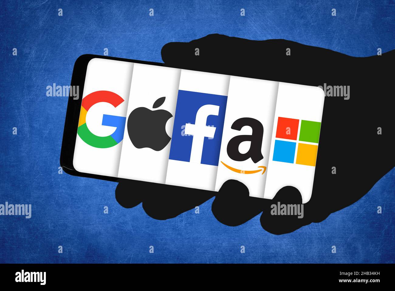 US Big Tech companies - Big Five Stock Photo