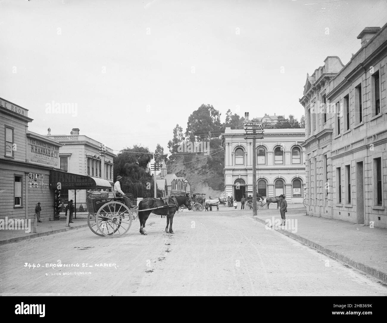 Browning Street, Napier, Burton Brothers studio, photography studio, Dunedin, black-and-white photography Stock Photo