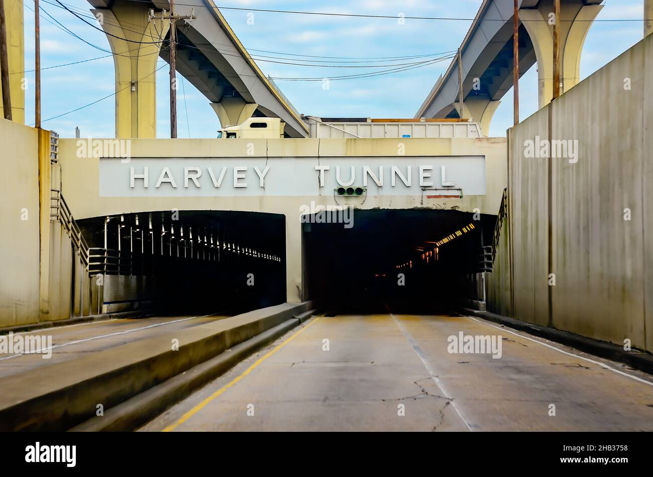 The Harvey Tunnel and Westbank Expressway are pictured, Dec. 13, 2021