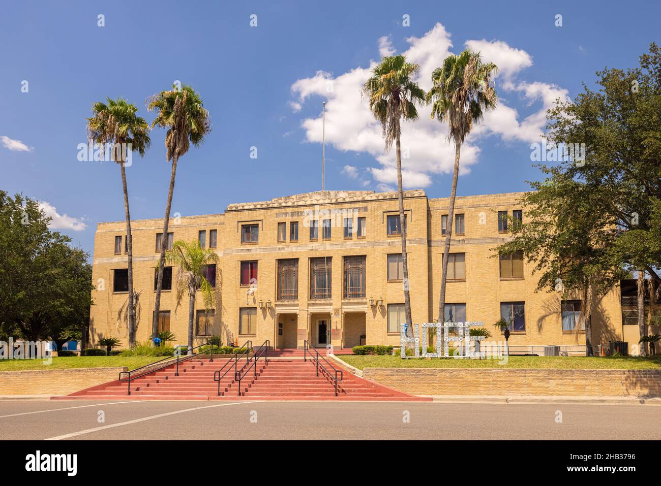 Rio Grande City, Texas, USA - September 11, 2021: The Starr County Courthouse Stock Photo