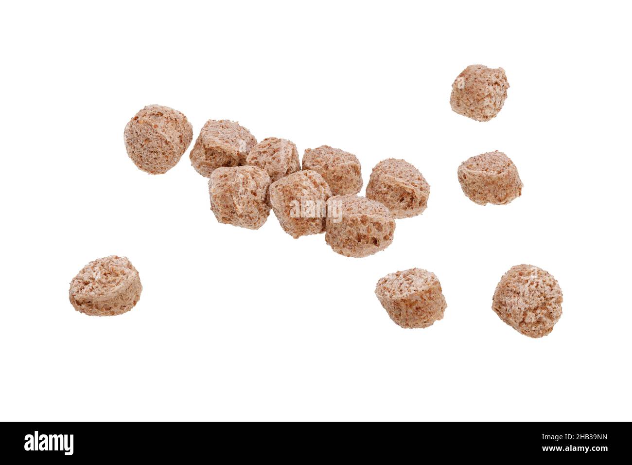 rye bran in the form of balls isolated on white background. High quality photo Stock Photo