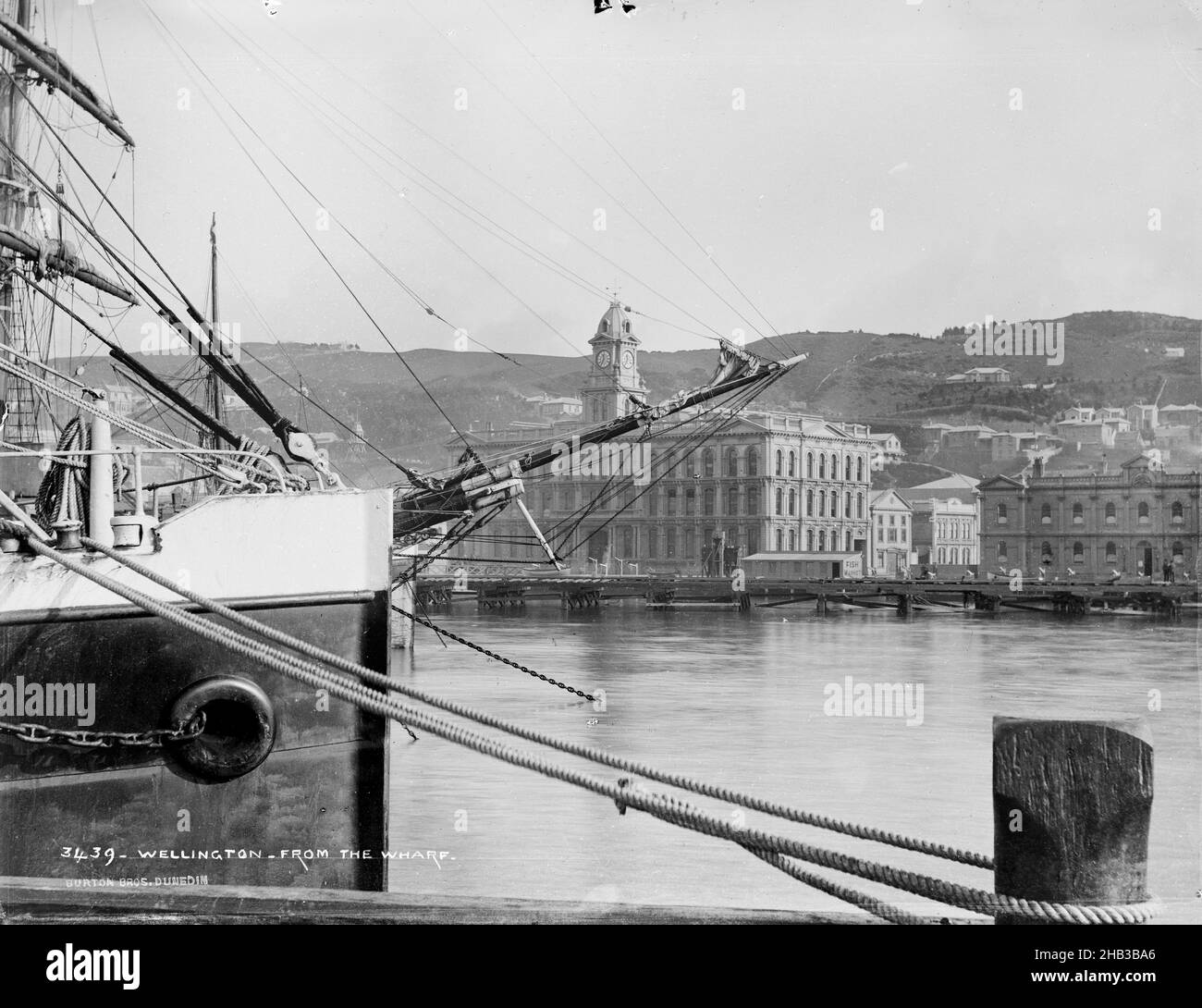 Wellington from the wharf, Burton Brothers studio, photography studio