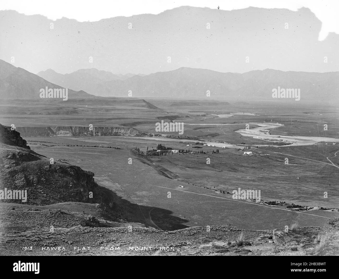 Hawea Flat from Mount Iron, Burton Brothers studio, photography studio