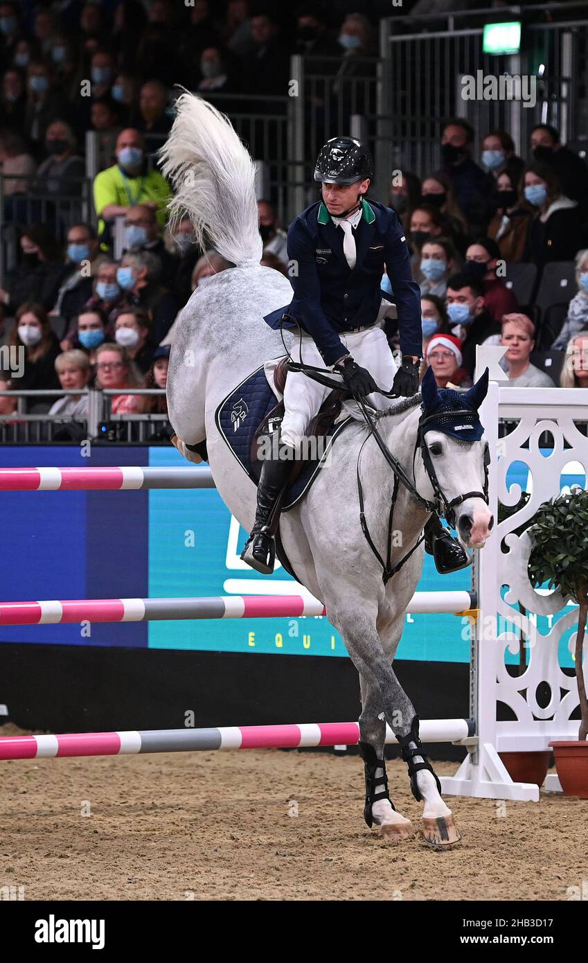 London, UK. 16th Dec, 2021. London International Horse Show. Excel London. Royal Victoria Dock