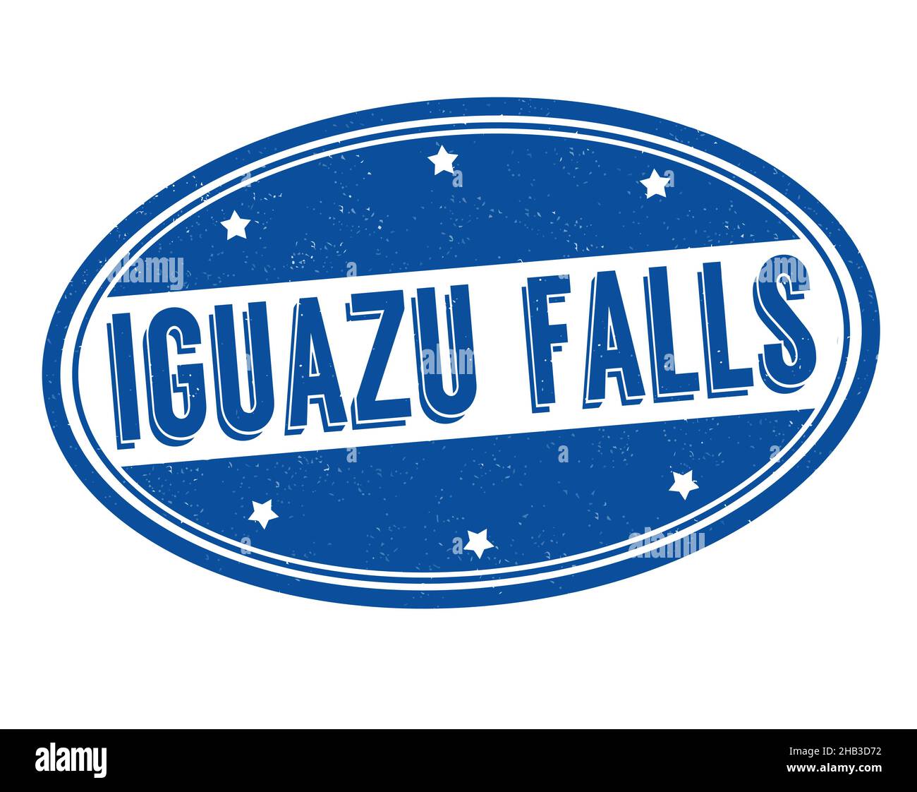 Iguazu falls grunge rubber stamp on white background, vector illustration Stock Vector