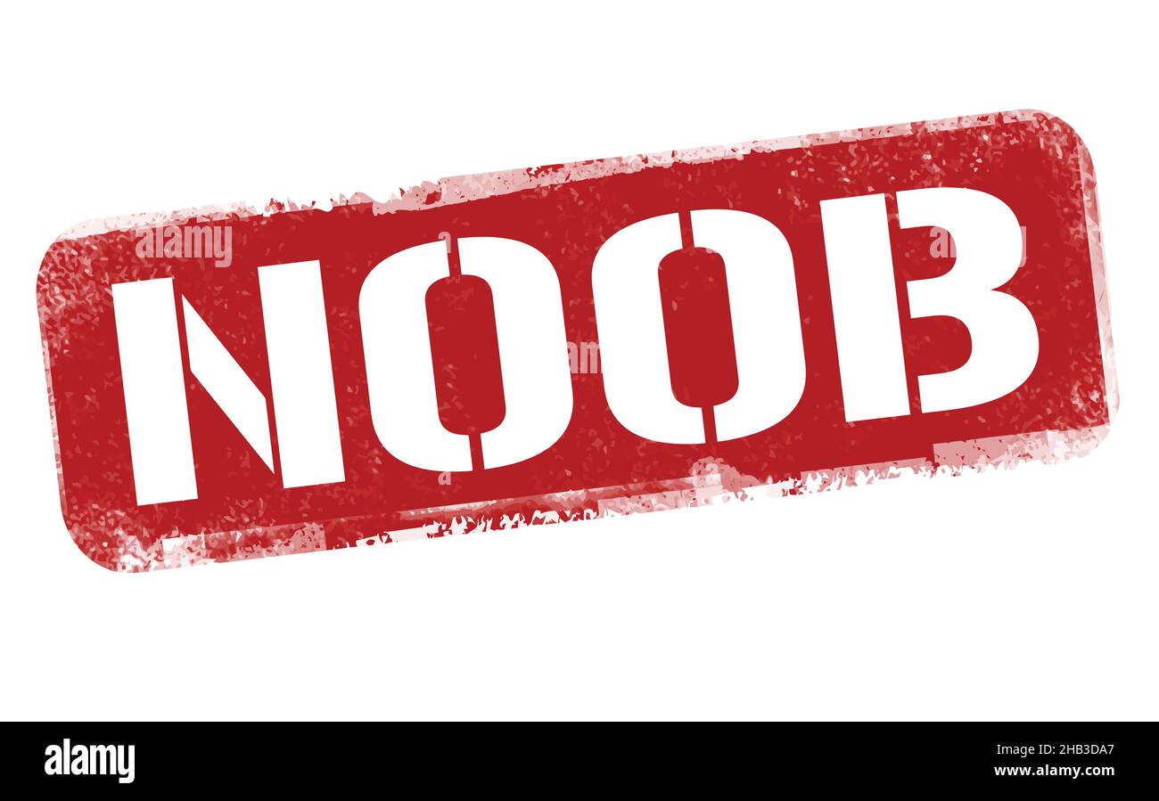 Noob grunge rubber stamp on white background, vector illustration Stock ...