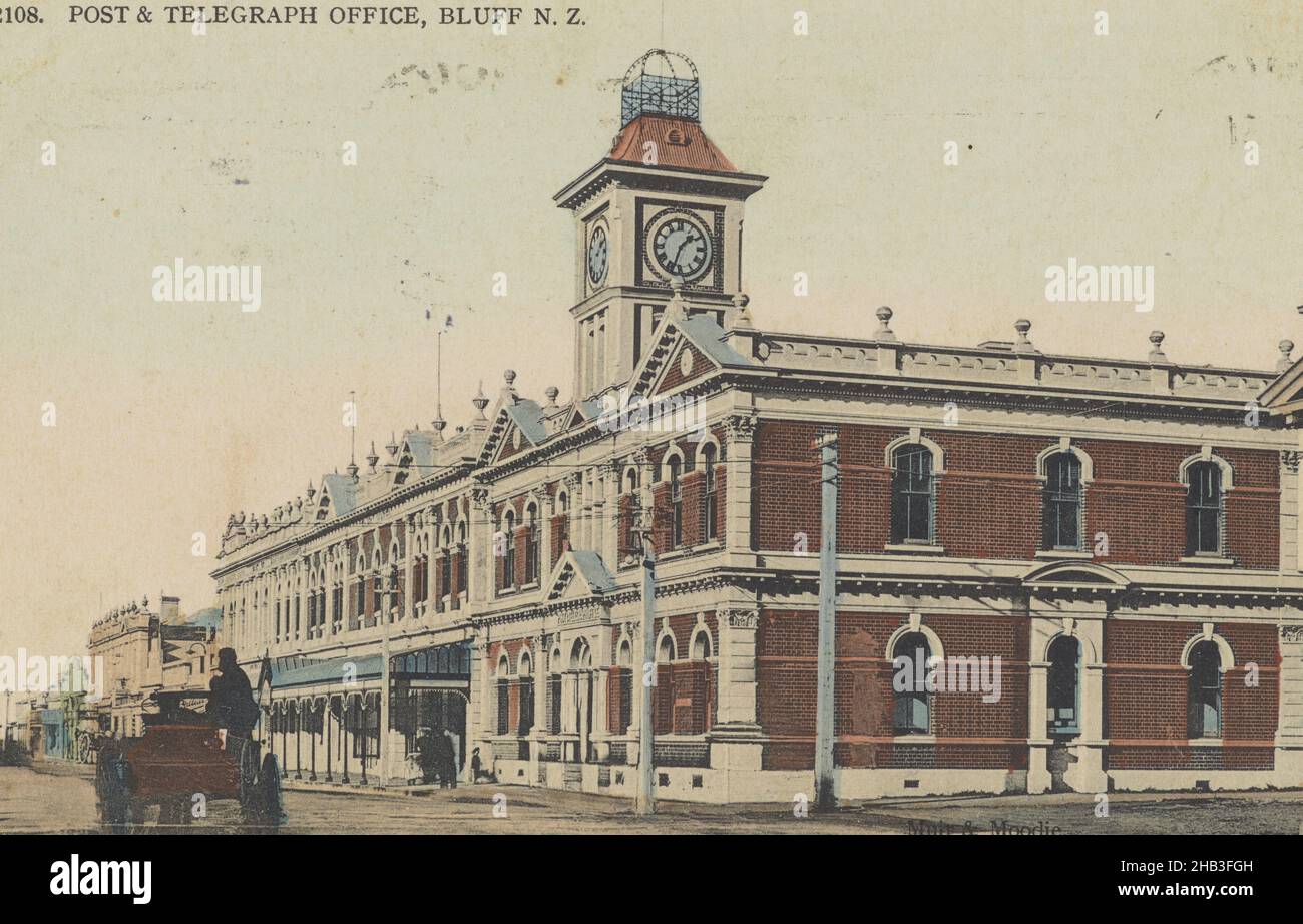 Post and Telegraph Office, Bluff, New Zealand, Muir & Moodie studio