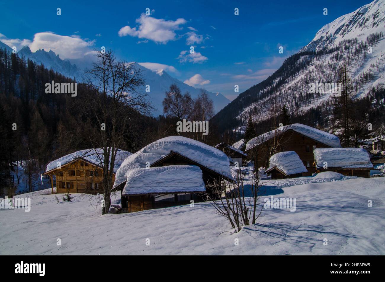 Beautiful winter landscape in the French Alps Stock Photo - Alamy