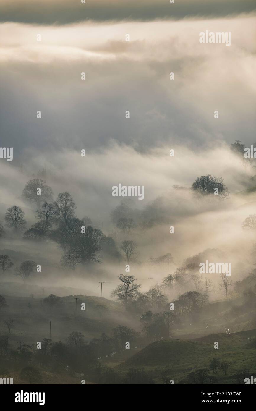 Kirkstone Pass, Cumbria, UK. 16th Dec, 2021. Weather. Atmospheric