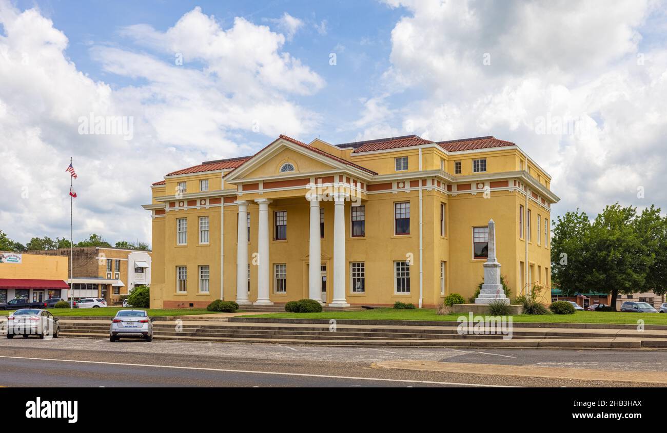 Linden, Texas, USA June 28, 2021 The Cass County Courthouse Stock