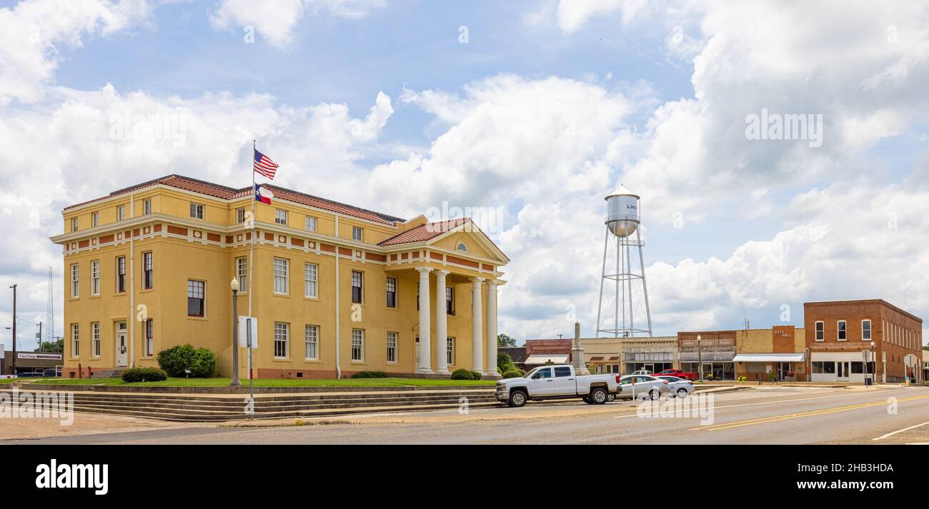 Linden, Texas, USA June 28, 2021 The Cass County Courthouse Stock