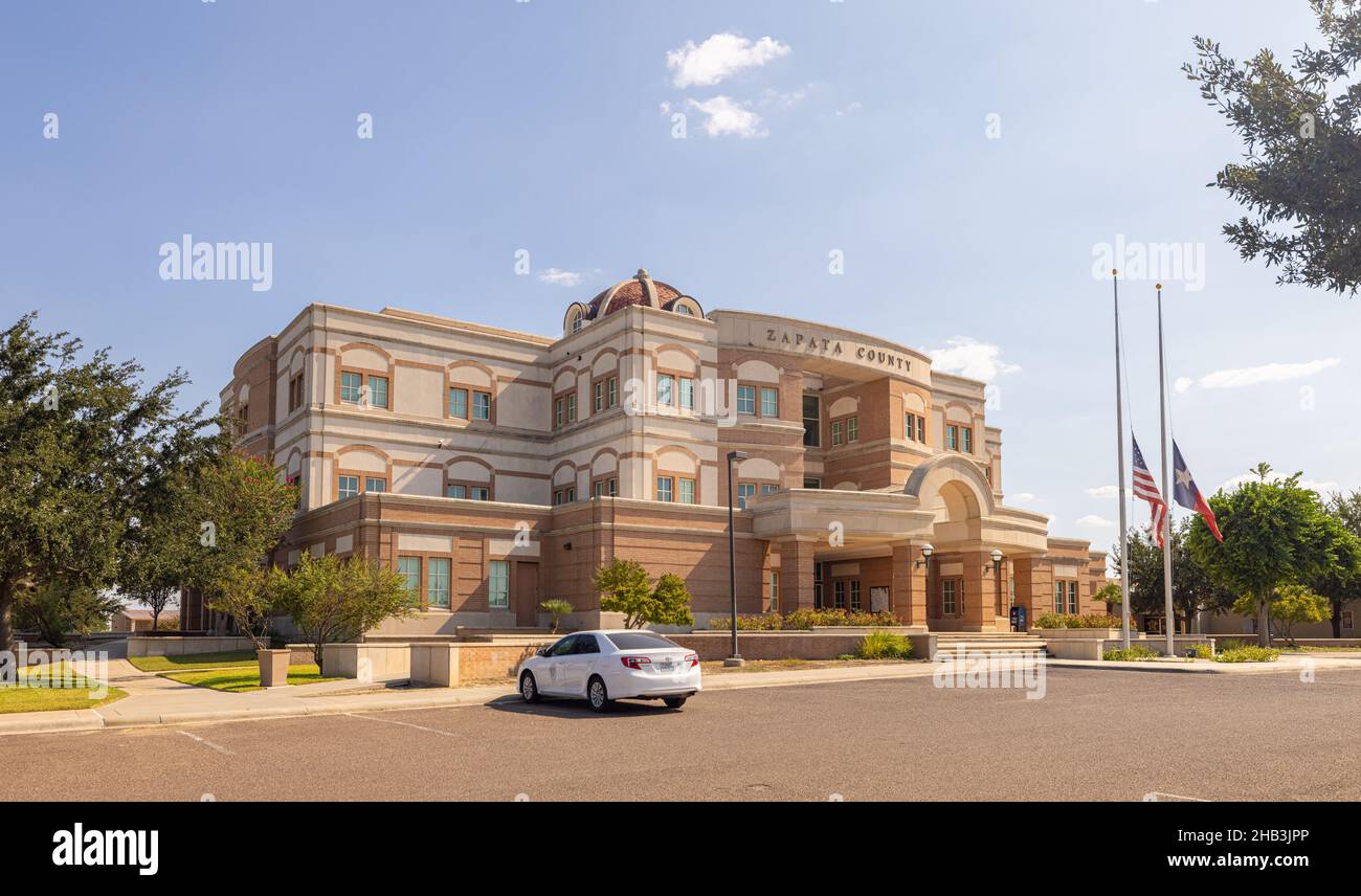 Zapata, Texas, USA September 11, 2021 The Zapata County Courthouse