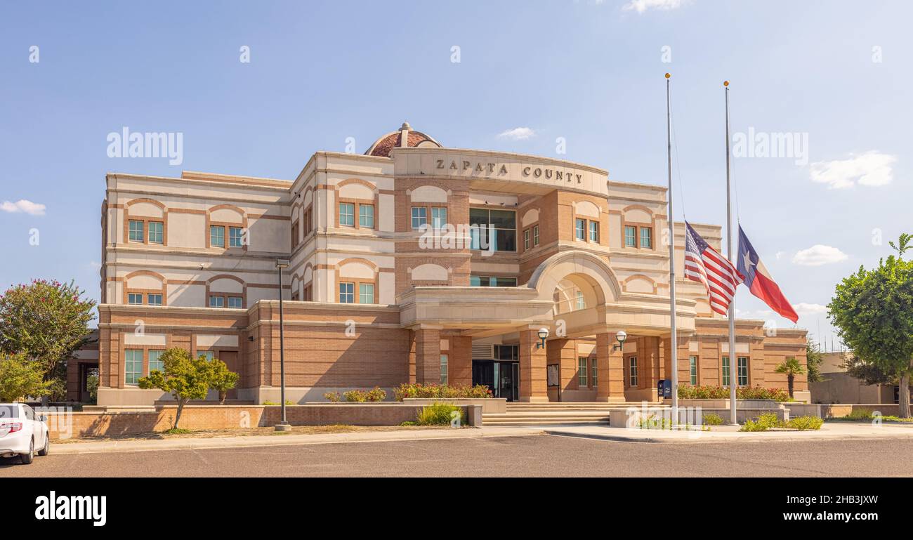Zapata, Texas, USA September 11, 2021 The Zapata County Courthouse