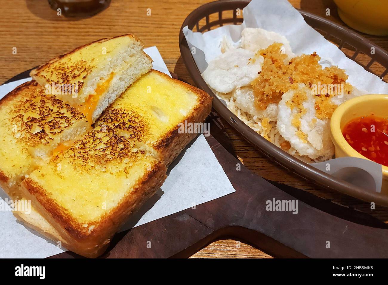 Roti Bakar Toasted, Toast Bread, Cafe, Jakarta, Indonesia Stock Photo