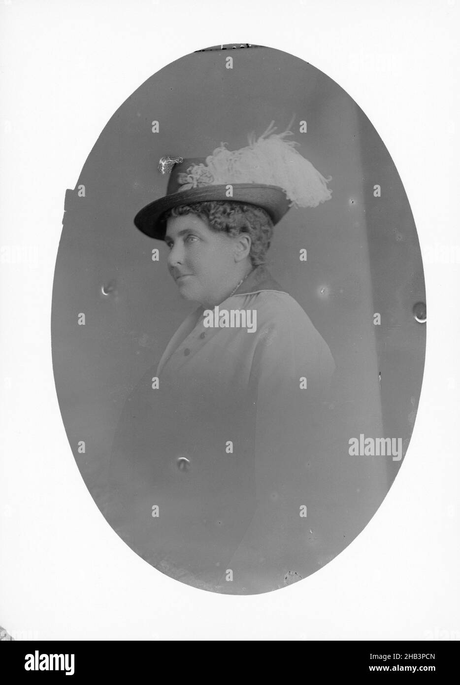 Copy of a portrait of a woman, inscribed Mrs Teasdale 3 cab vig, Berry & Co, copyist, circa 1920, Wellington Stock Photo