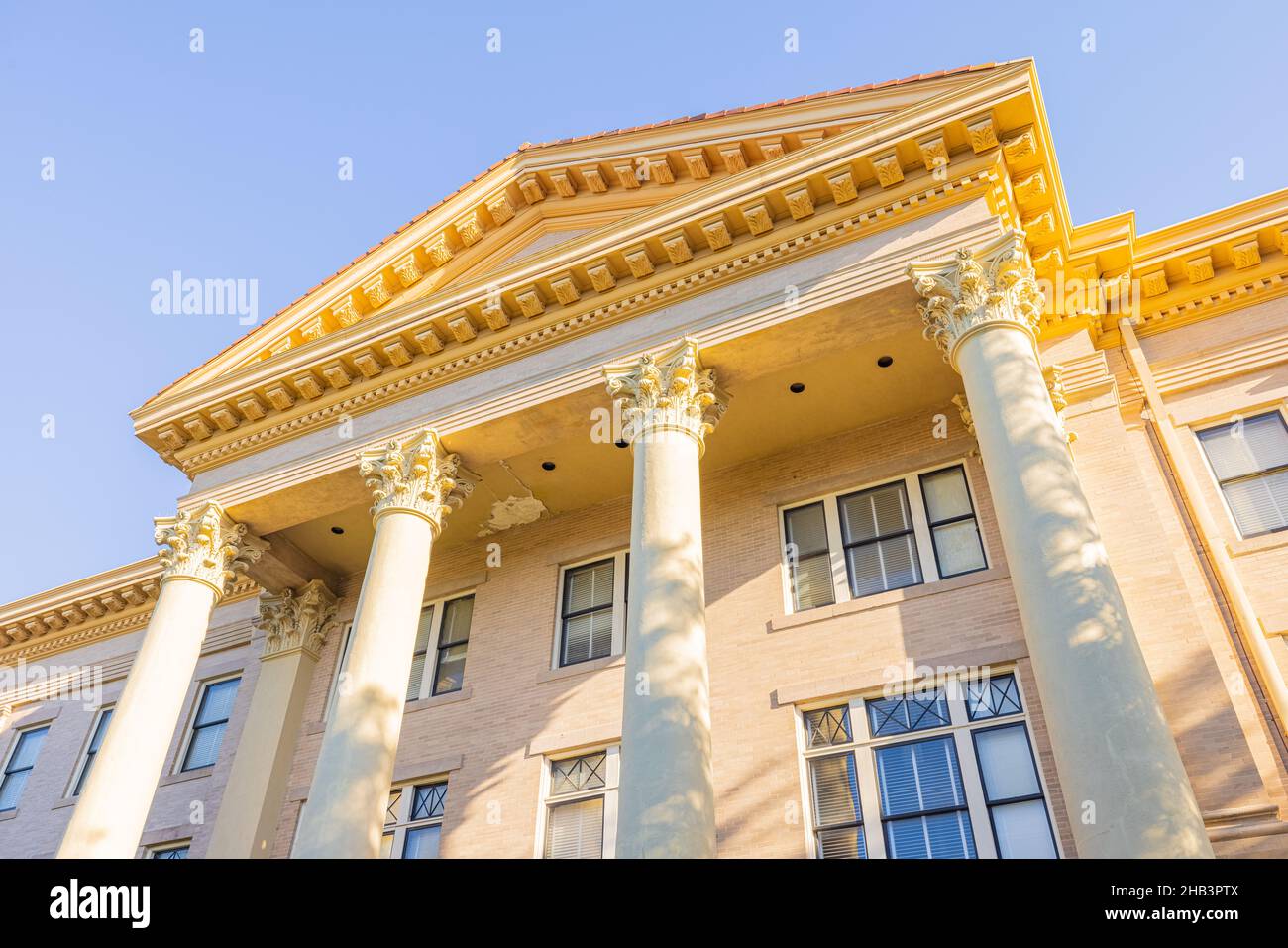Beeville. Texas, USA September 25, 2021 The Bee County Courthouse
