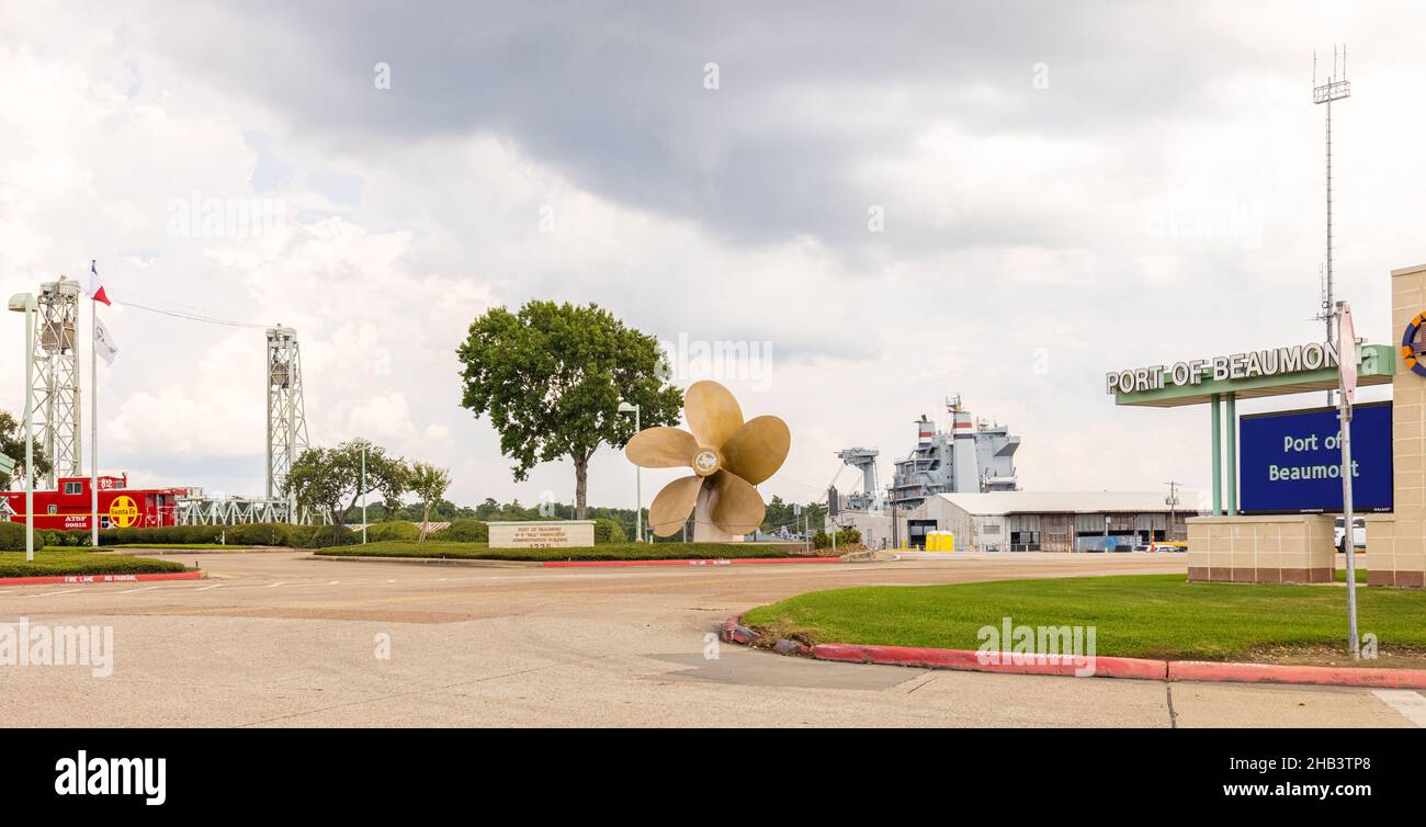 Beaumont Texas USA September 19 2021 The Port of Beaumont