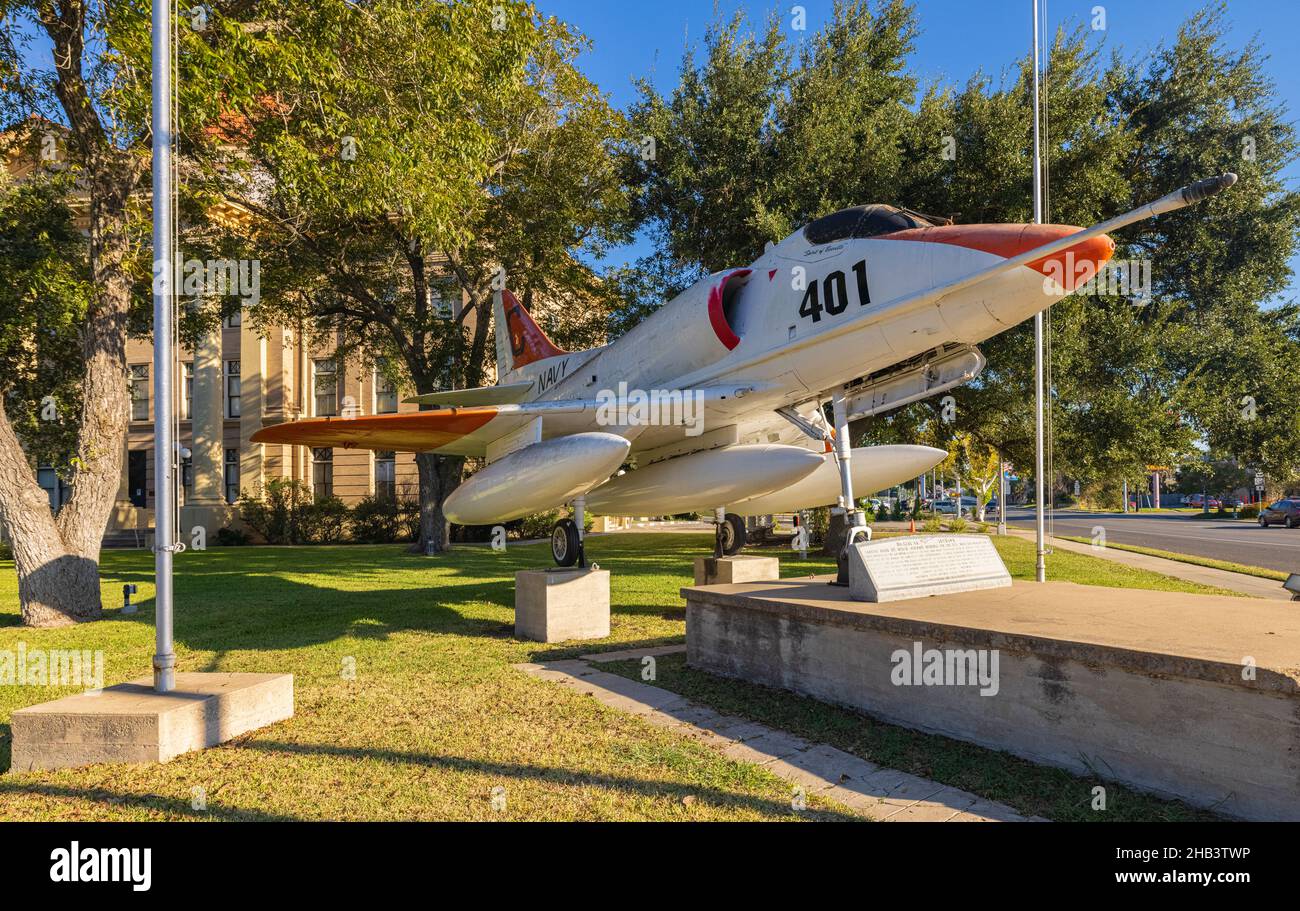 Beeville. Texas, USA September 25, 2021 Douglas A4 Skyhawk Aircraft