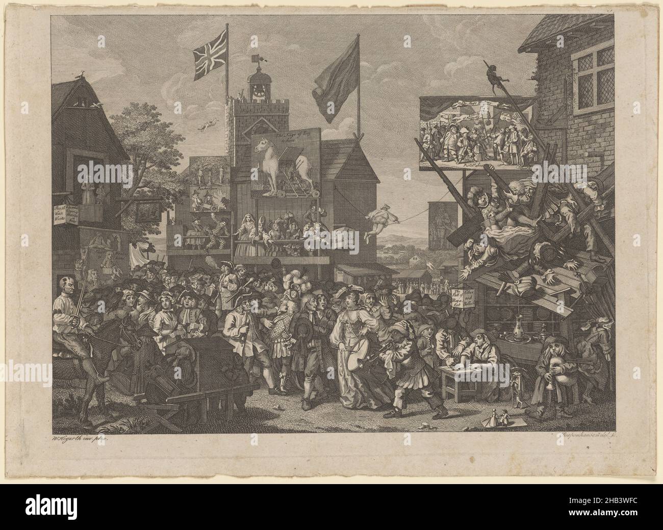 Southwark Fair. January 1733-34, Ernst Riepenhausen, etching Stock Photo