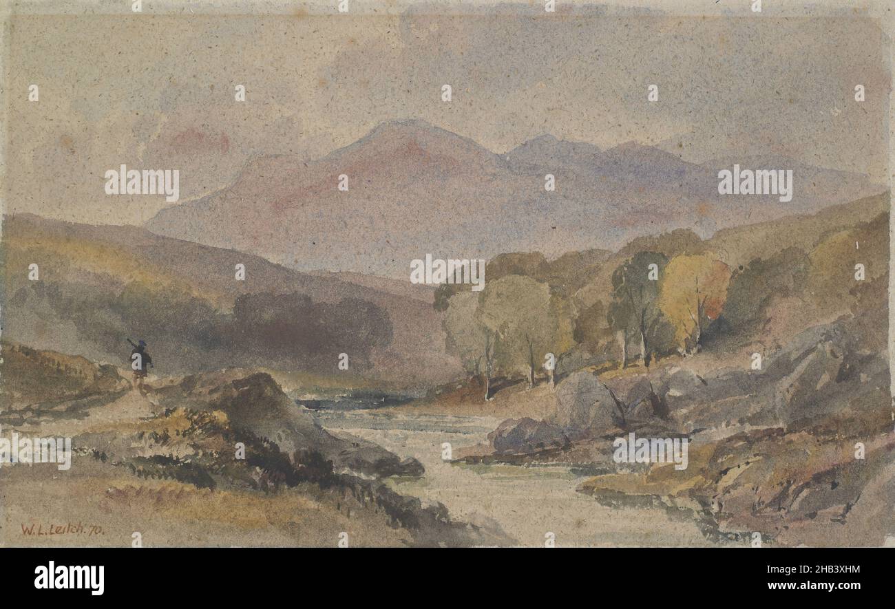 In the Highlands, Glengarry, William Leitch, 1870 Stock Photo