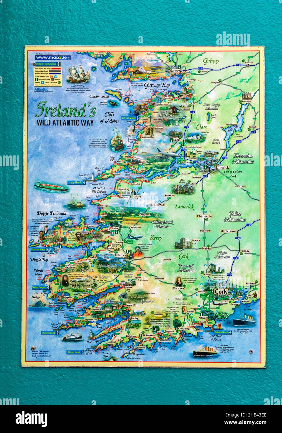 The Iveragh & Dingle Peninsulas Map