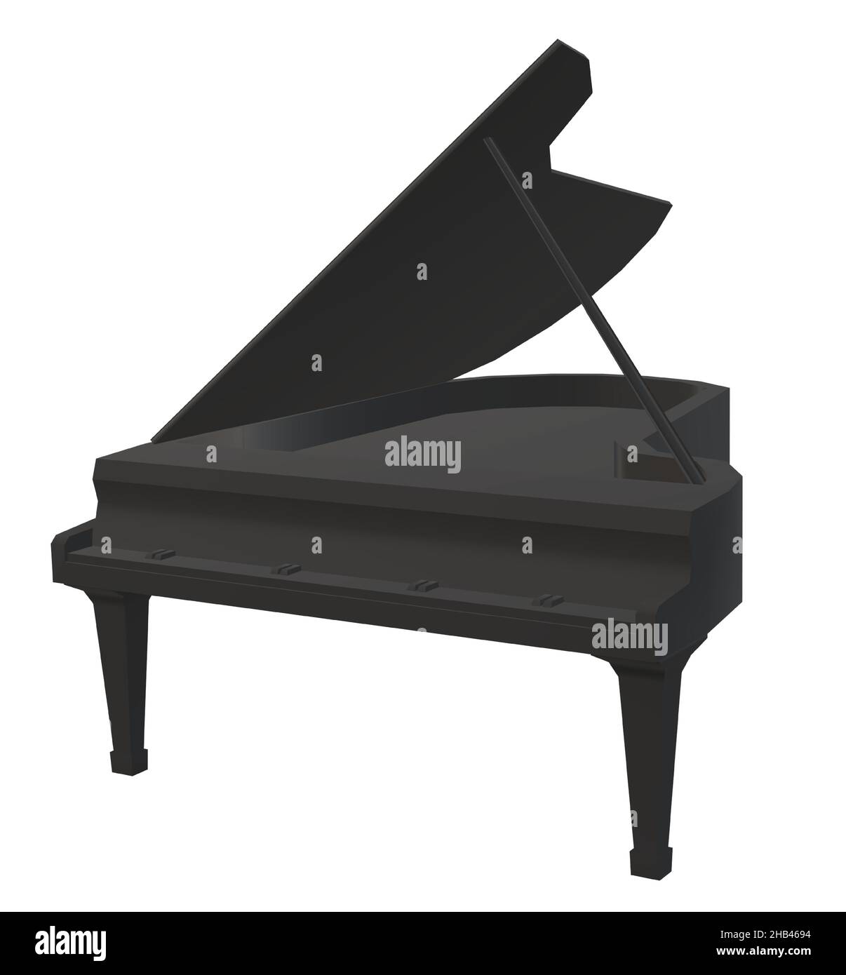 Black Grand Piano Stock Vector Image & Art - Alamy