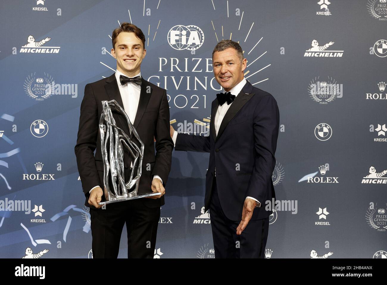 Paris France 16th Dec 21 Piastri Oscar Aus Winner Of The Fia Formula 2 Championship For Drivers And Rookie Of The Year Portrait With Kristensen Tom Dnk President Of The Fia Drivers Paris France 16th Dec 21 Piastri Oscar Aus Winner Of The Fia Formula 2 Championship For Drivers And Rookie Of The Year Portrait With Kristensen Tom Dnk President Of The Fia Drivers