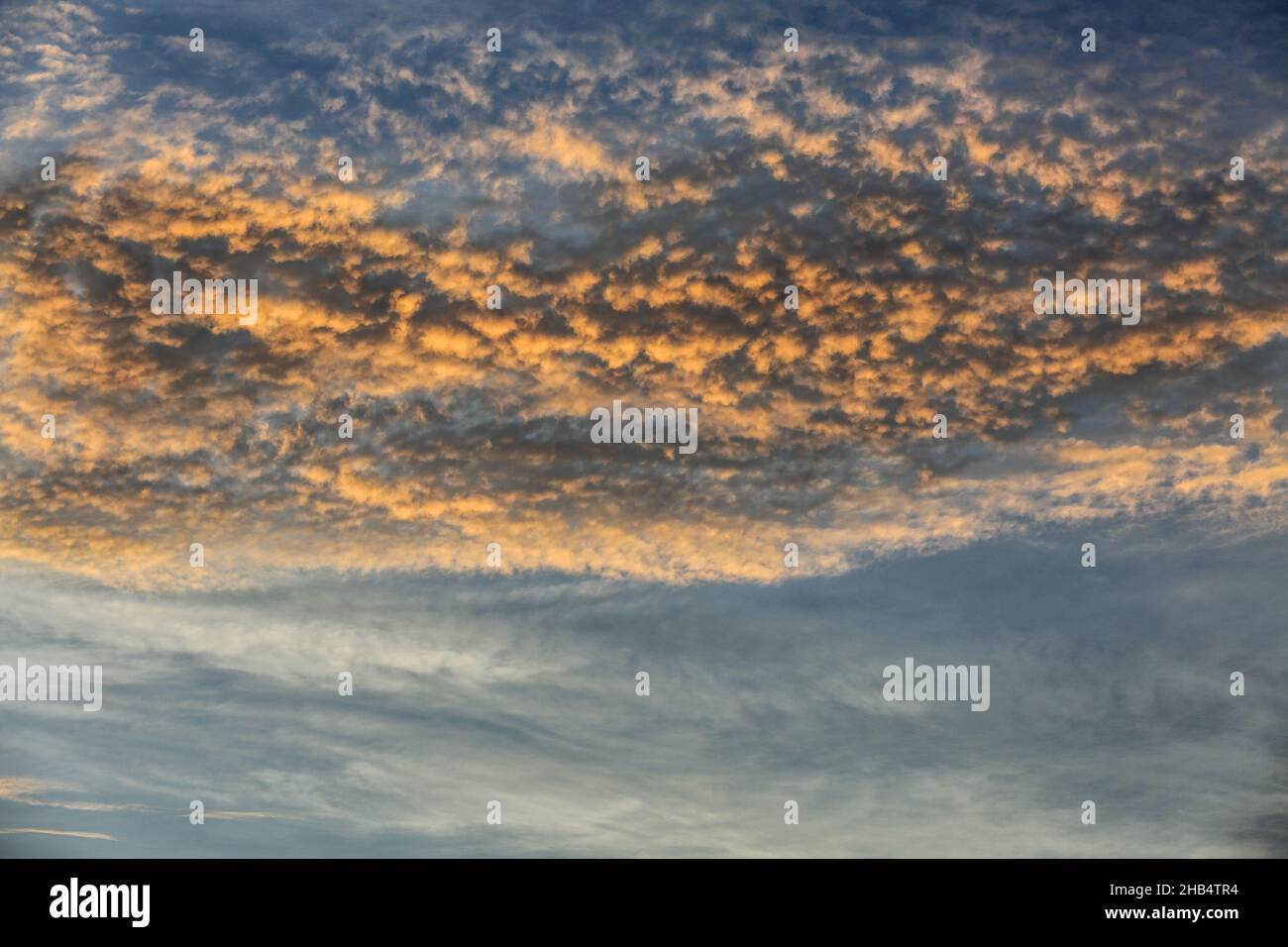 Altocumulus Clouds in morning Stock Photo