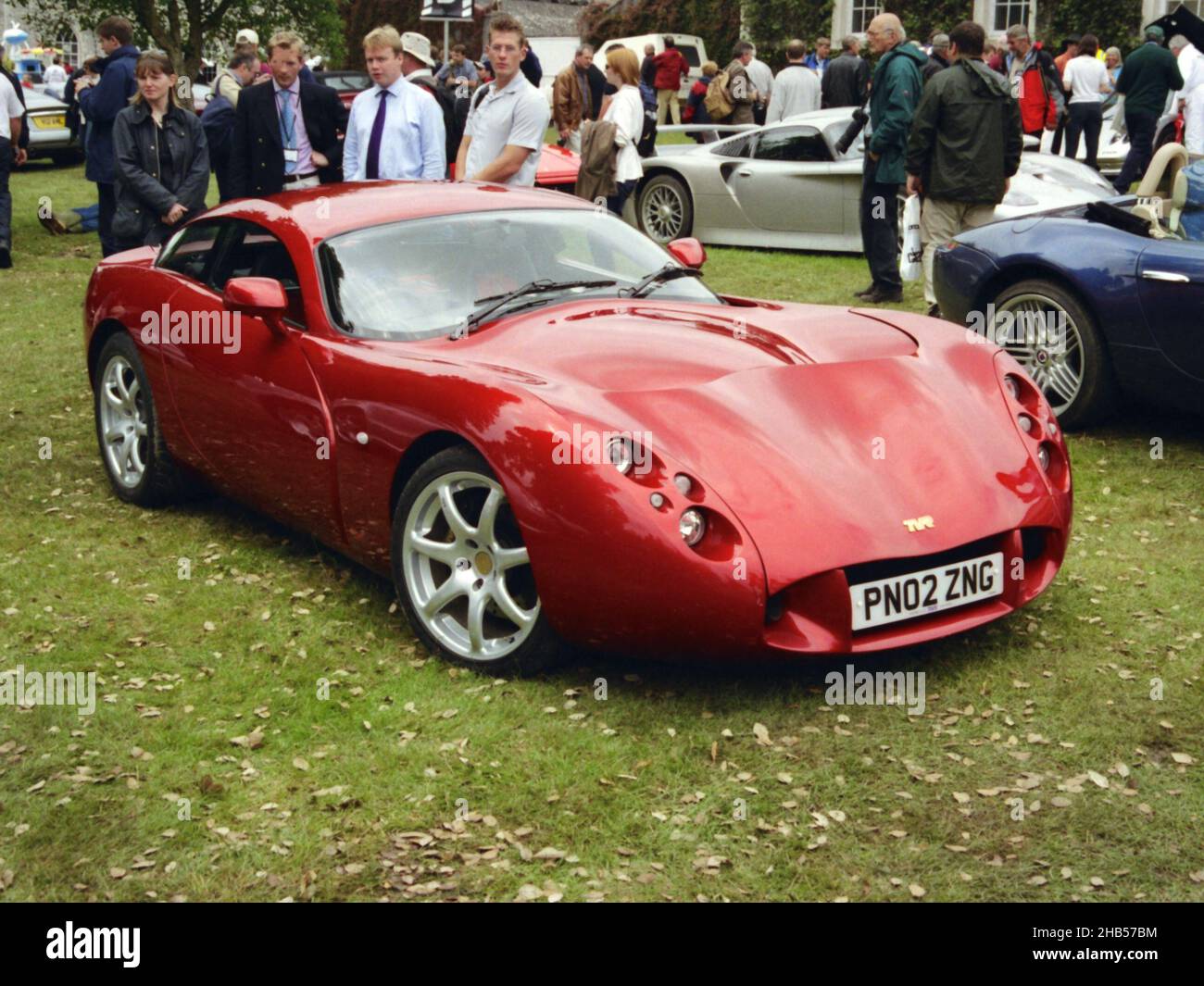 The TVR Engineering Company's Tuscan R, which took part in the supercar run at the Goodwood Festival of Speed, July 2002. Stock Photo