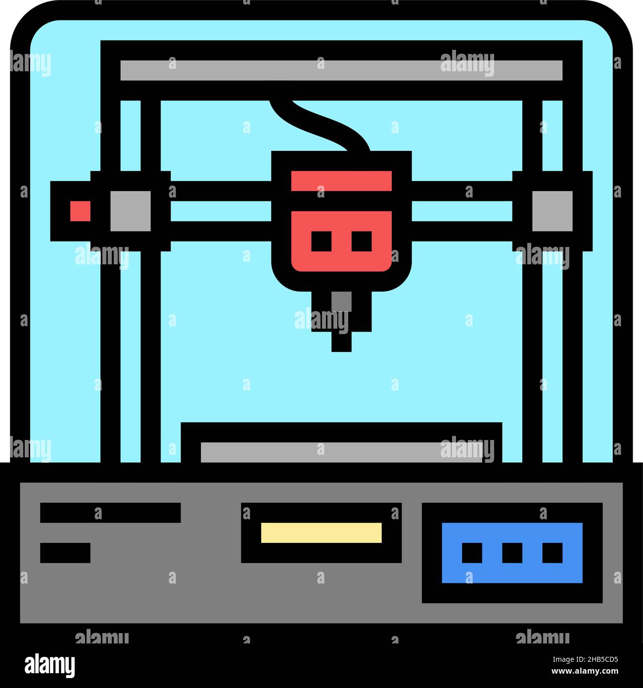 3d printer color icon vector illustration Stock Vector Image & Art - Alamy