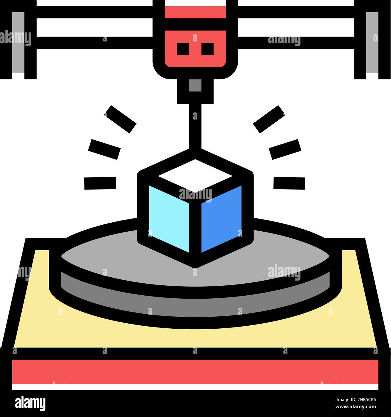 3d printing color icon vector illustration Stock Vector Image & Art - Alamy