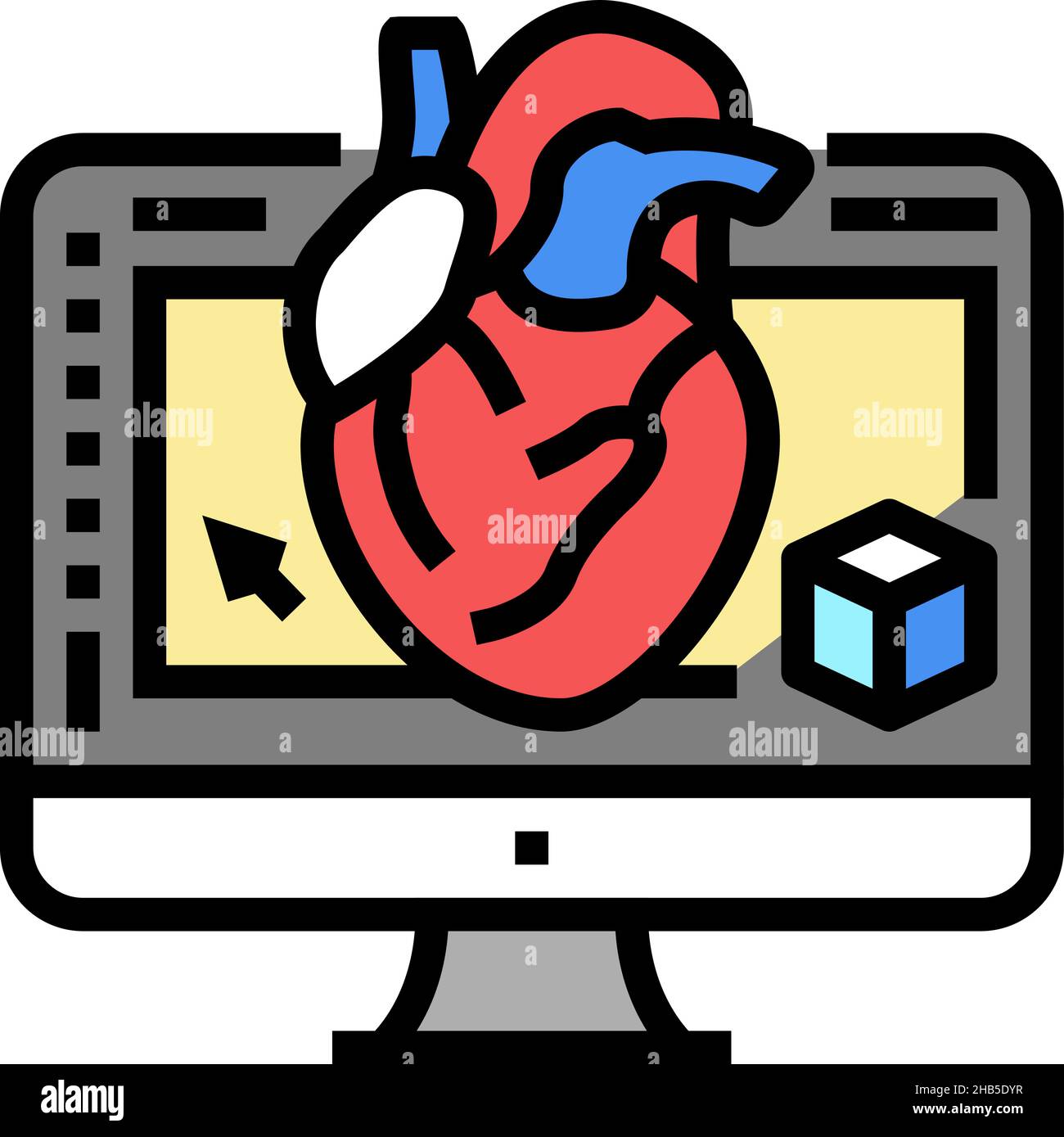 3d in medical color icon vector illustration Stock Vector Image & Art ...