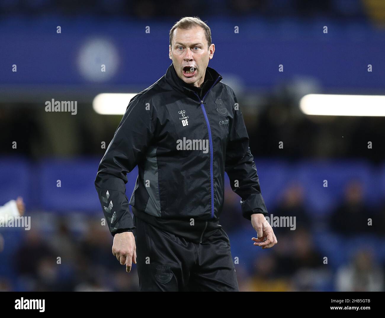 London, UK. 16th December 2021. Everton assistant manager, Duncan Ferguson during the Premier League match at Stamford Bridge, London. Picture credit should read: Paul Terry / Sportimage Credit: Sportimage/Alamy Live News Stock Photo