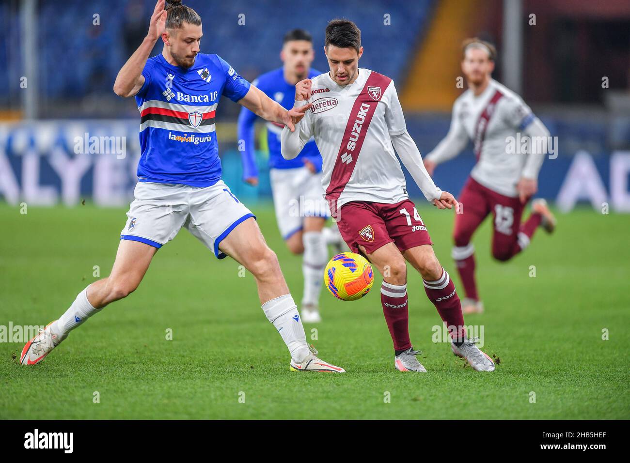 Parma, Italy. 05th Feb, 2023. Tardini Stadium, 05.02.23 Radu Matei Dragușin  (5 Genoa) during the Serie B match between Parma and Genoa at Tardini  Stadium in Parma, Italia Soccer (Cristiano Mazzi/SPP) Credit