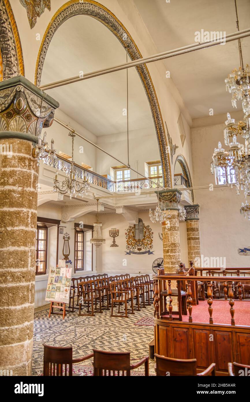 Rhodes synagogue interior, HDR Image Stock Photo - Alamy