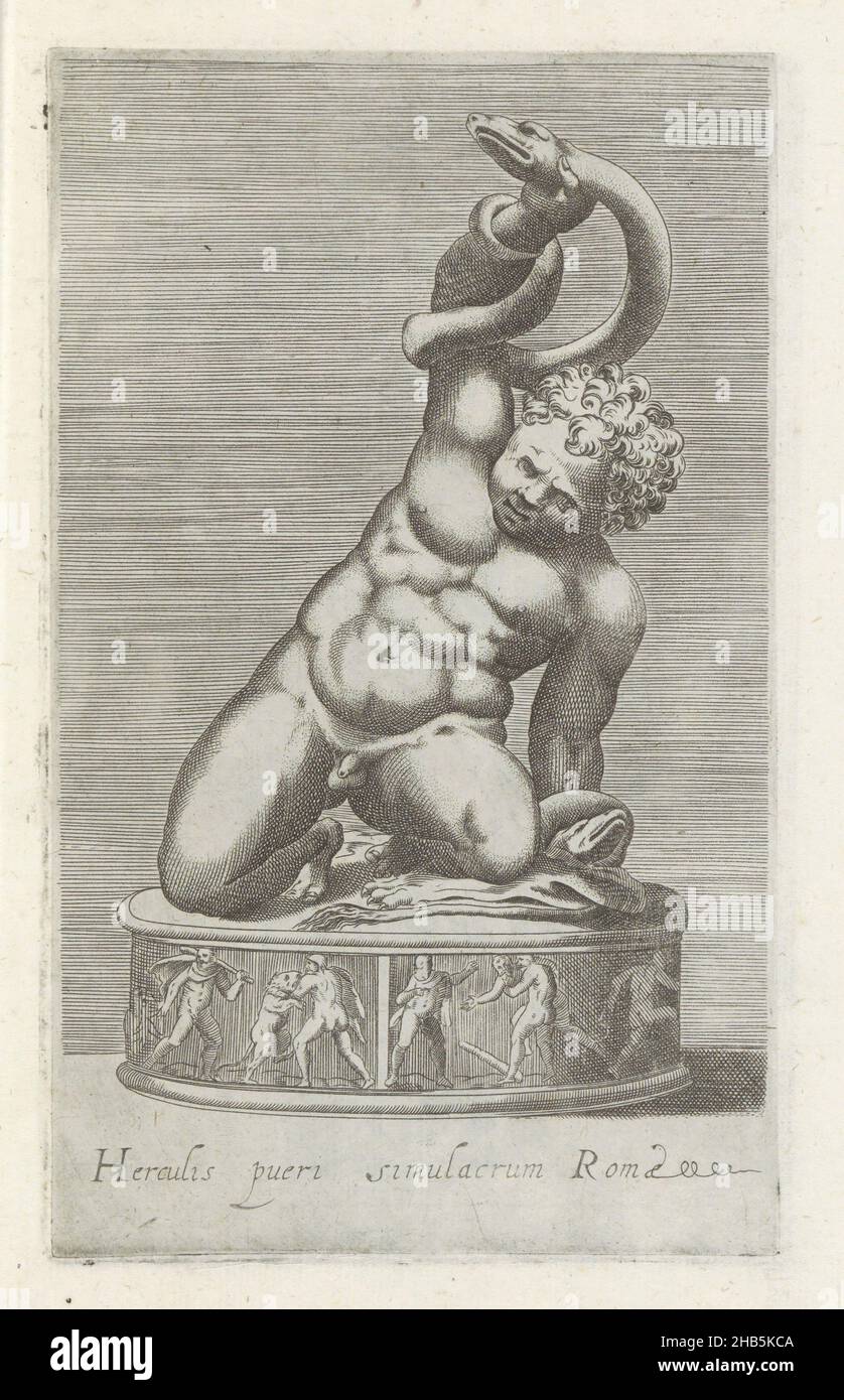 Sculpture of young Hercules in combat with a snake, Herculis pueri ...