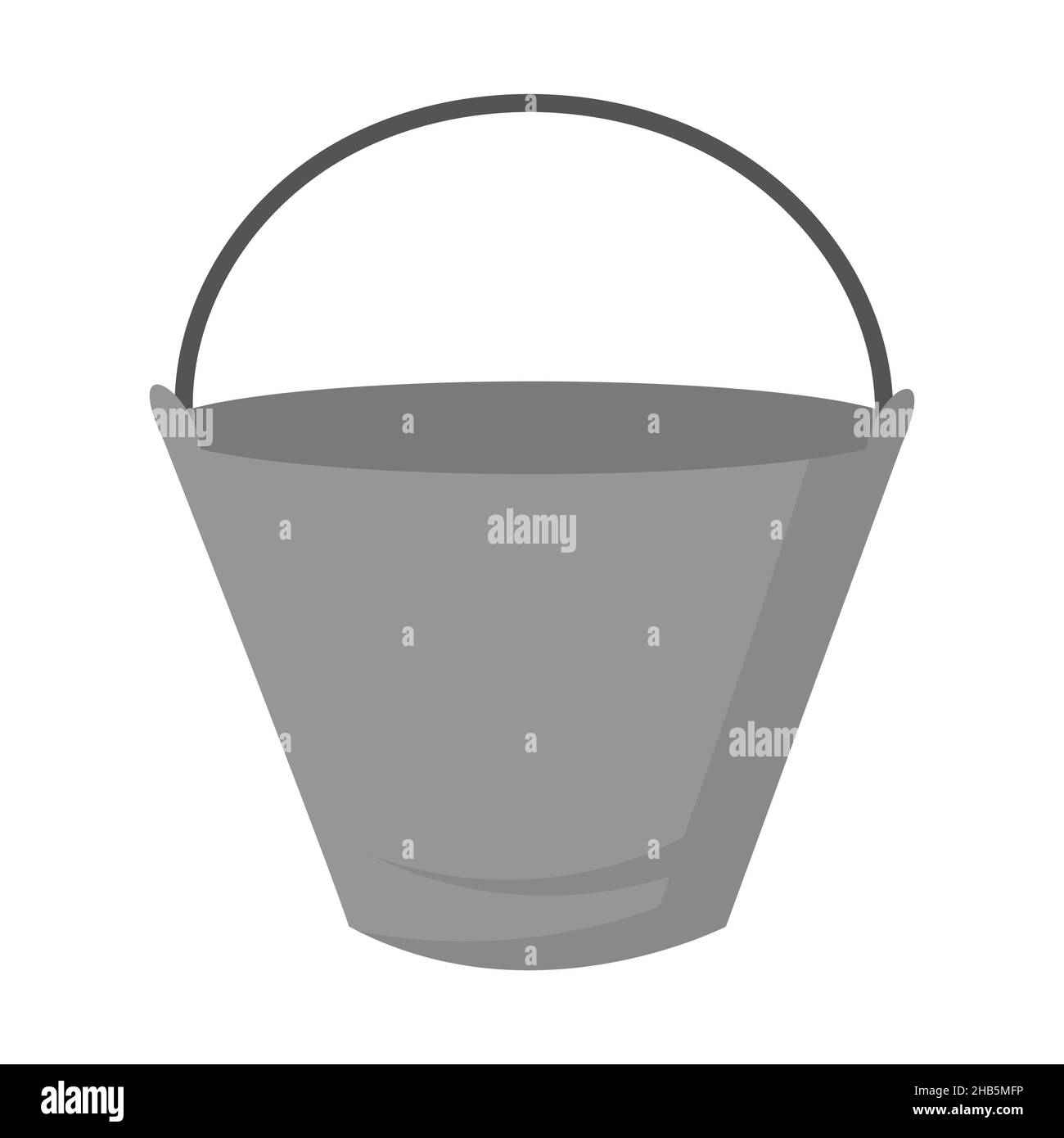 Empty metal bucket. Water storage container in flat style Stock Vector Image & Art Alamy