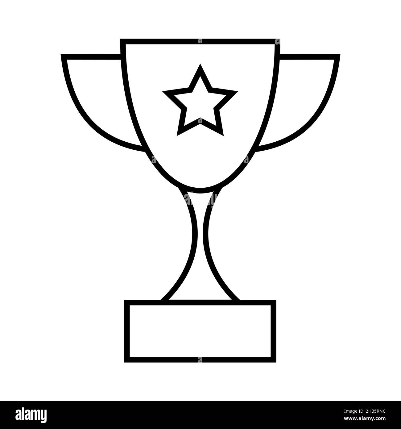 Trophy champion cup reward for victory, stock illustration Stock Vector